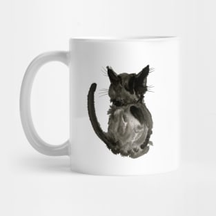 Cat in  wet ink drawing Mug